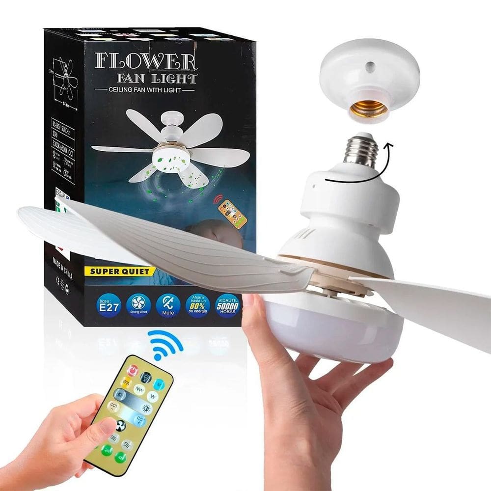Ventilador De Teto Moderna 6 Pás Com Controle Remoto Potente