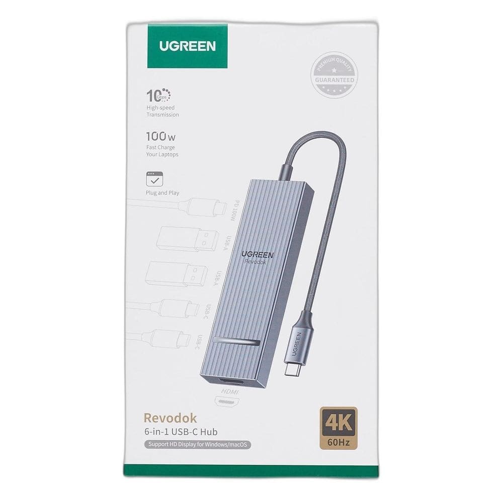 Adaptador Docking Hub Usb C Usb-A 3.2 10 Gbps - Cinza Escuro