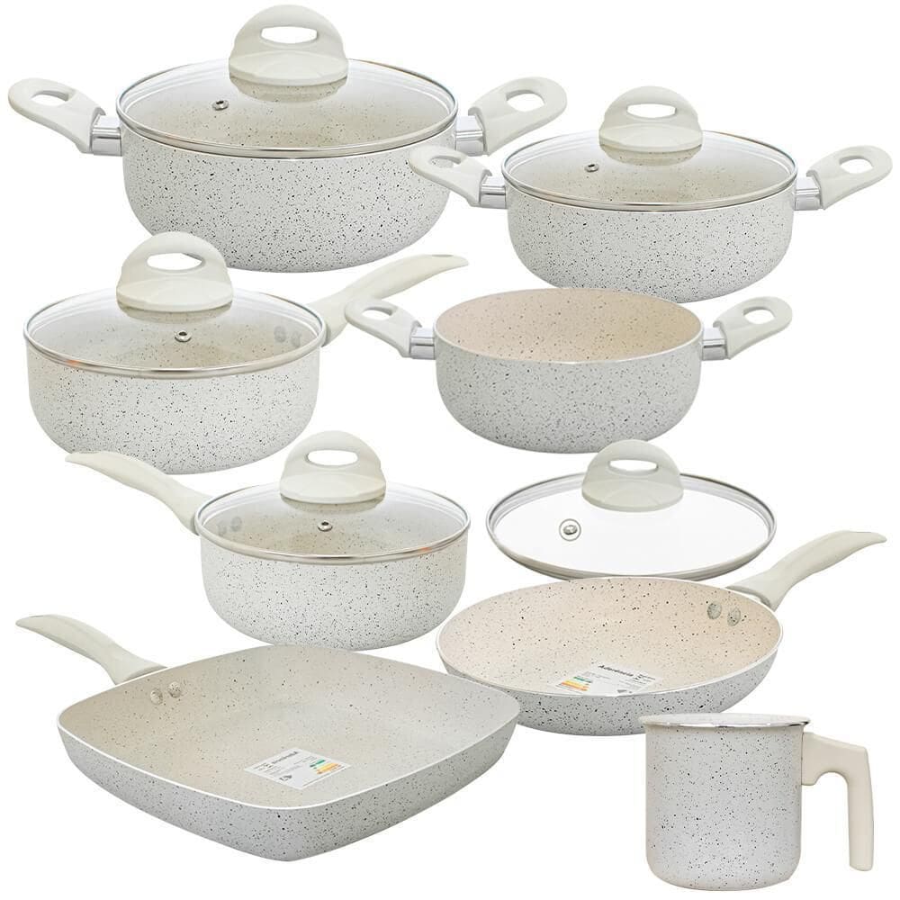 Jogo Panelas Antiaderente Cerâmica Ibiza Premium 8 Peças