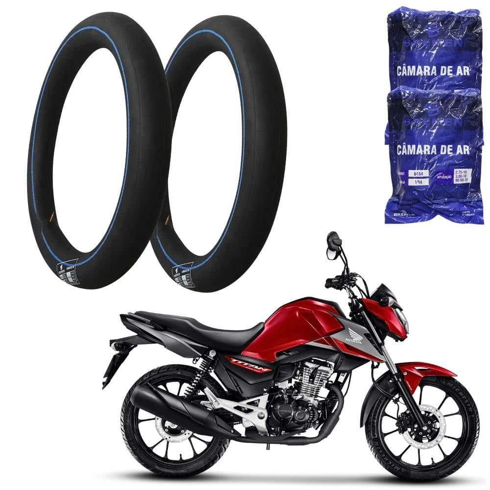 Câmara de Ar Pneu Aro 18 Moto CG TITAN FAN com 2 Unidades 8454 BREMEN