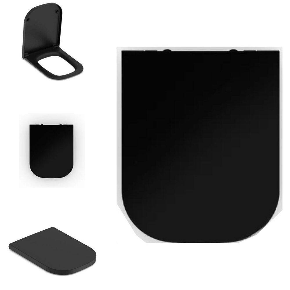 Assento Sanitário Soft Close Elite Preto Celite