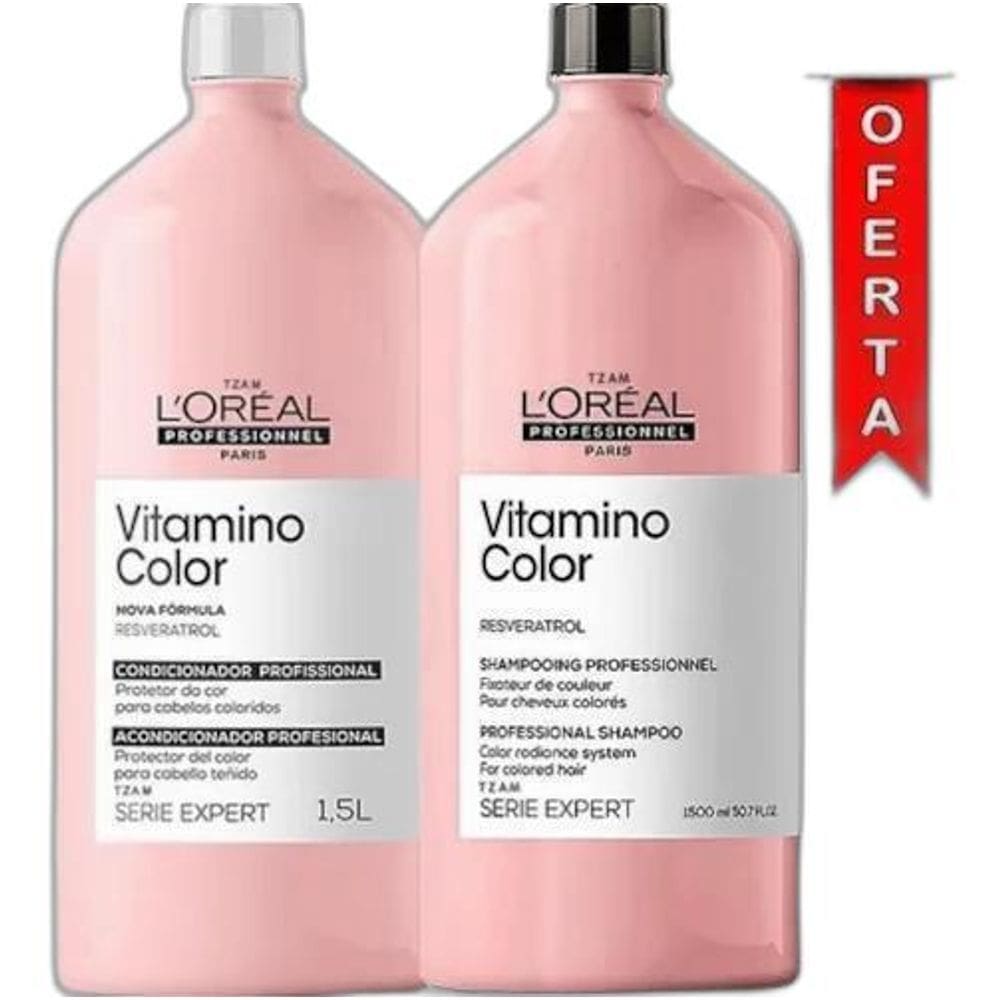 Kit Vitamino Color Loreal Shampoo + Condicionador 1500Ml