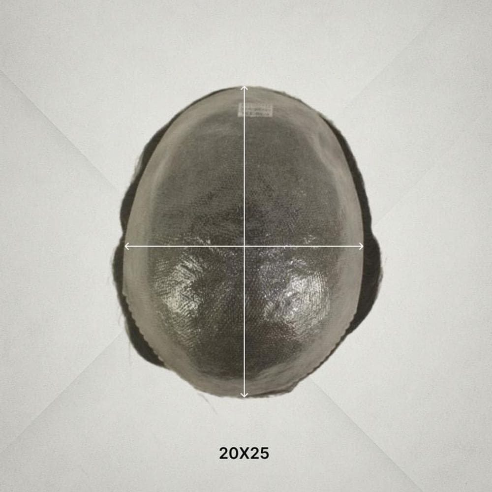 Protese Capilar Masculina Nó - Base Micropele Gustavo 20X25