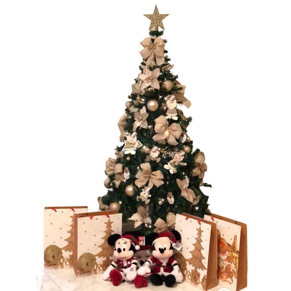 Kit De Enfeites Completo Árvore De Natal Pisca Led 2,40Mt