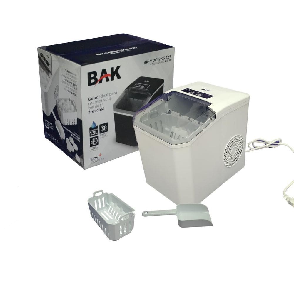 Máquina De Gelo Turbo 1,3L Capacidade 9 Cubos Em 8 Minutos