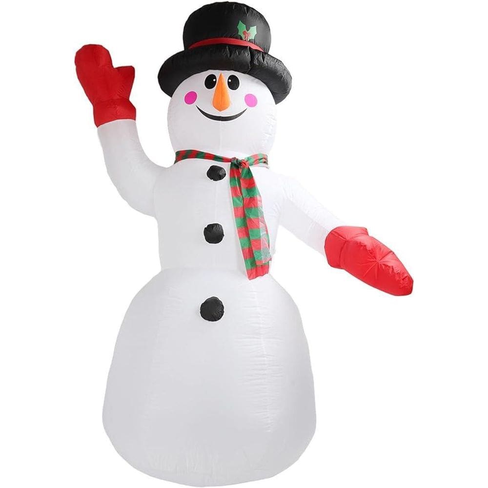 Boneco De Neve Inflável Led 2,40Mt Enfeite Natal 110V/220V
