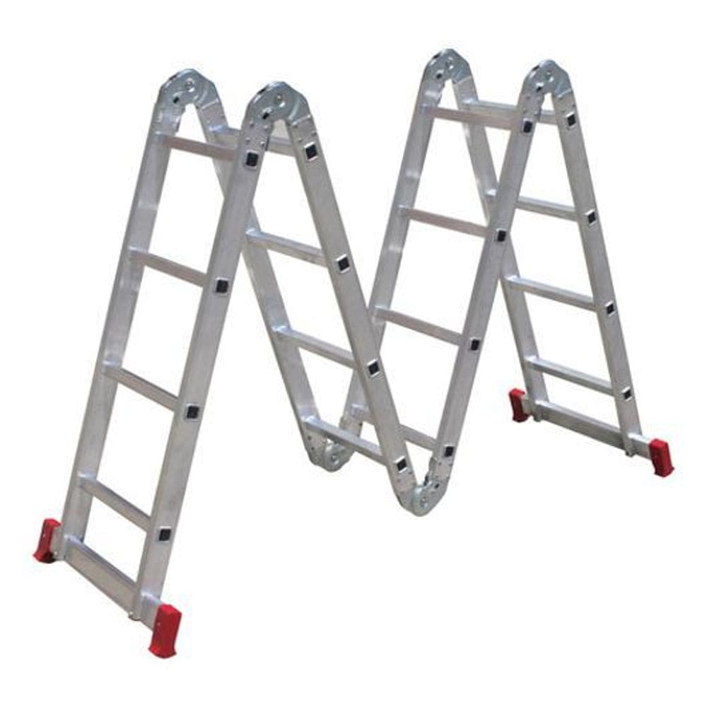 Escada Articulavel 16 Degraus 4X4 Aluminio 4,23M Botafogo