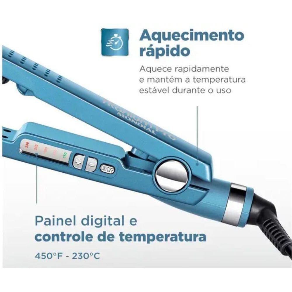 Chapinha Prancha De Cabelo Mondial Titanium Pro