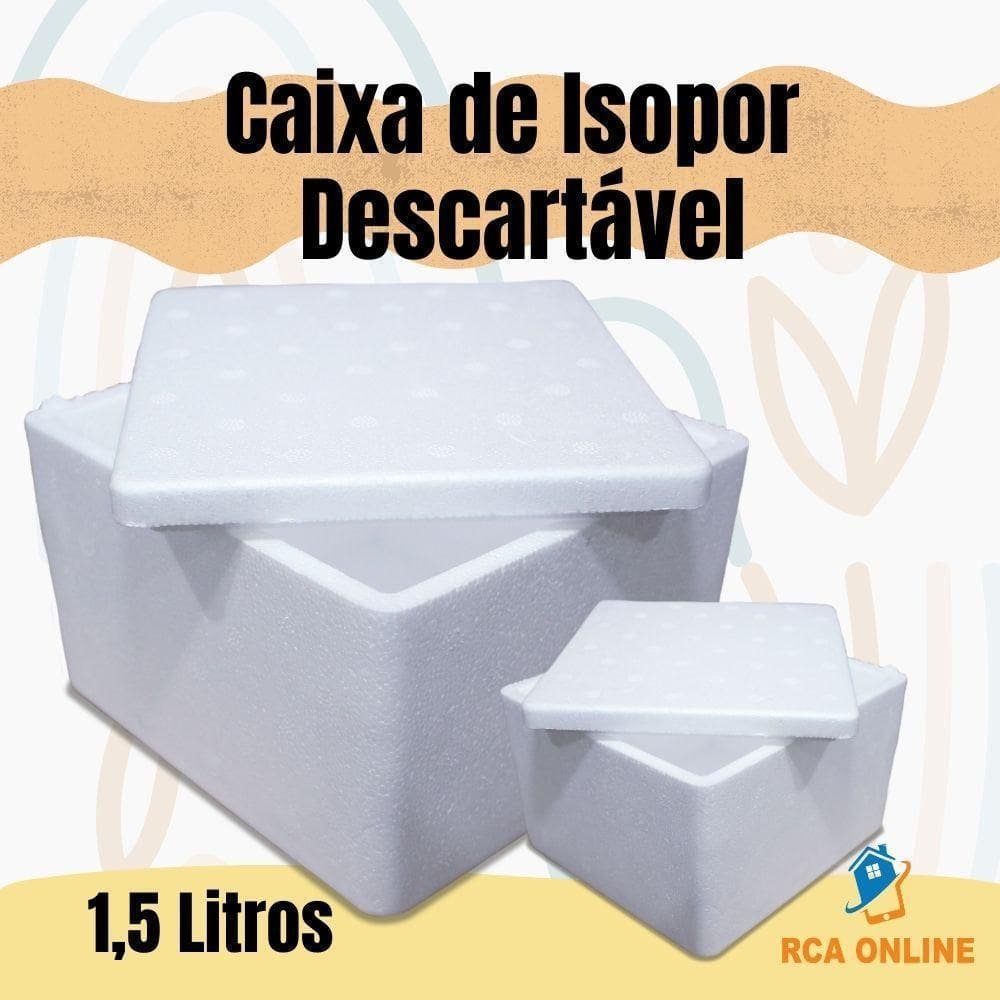 Kit 10 Caixas De Isopor 1,5 Litros Sorvetes E Medicamentos