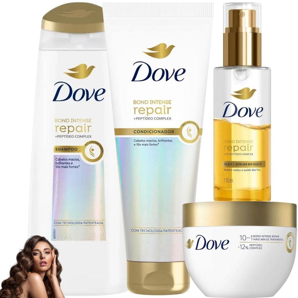 Kit Dove Óleo Sérum Bifásico Bond Intense Repair Dos Sonhos