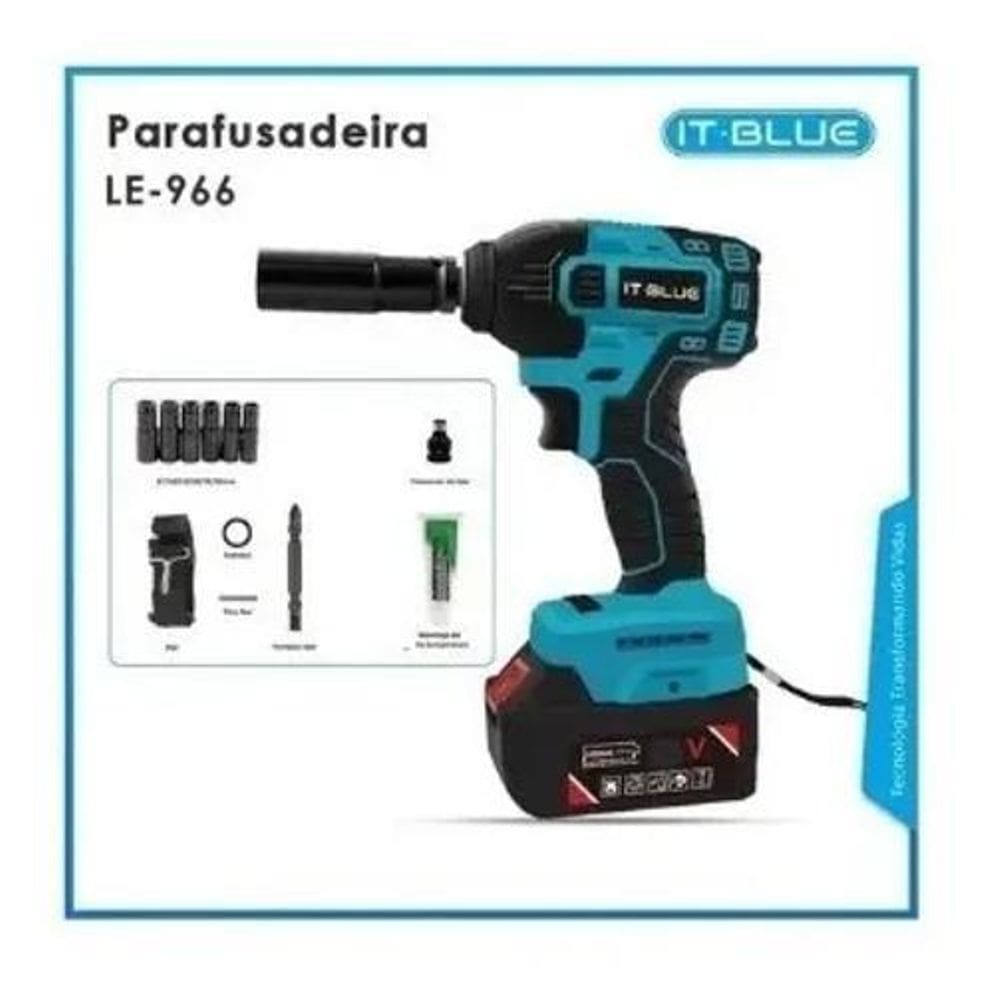 Chave De Impacto 2 Bateria Lítio 21V Profissional Brushless