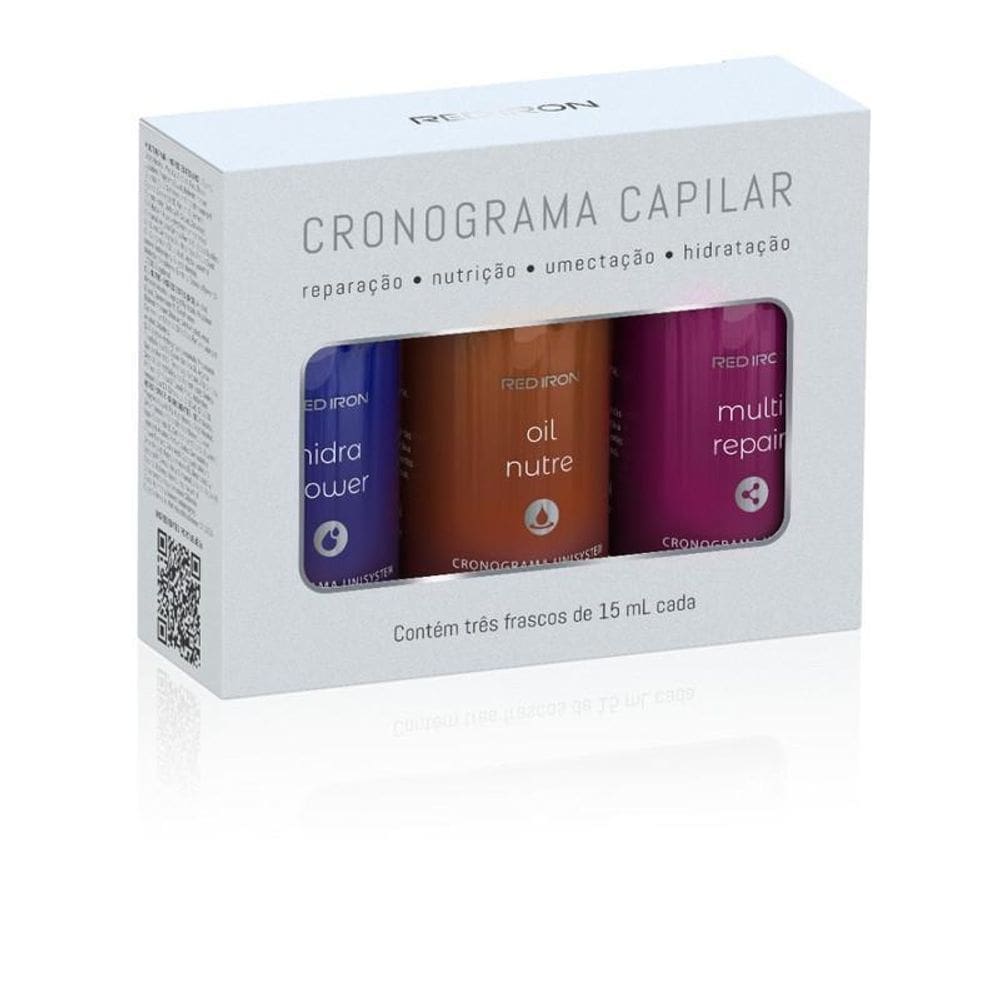 Red Iron Cronograma Capilar Care 3 Ampolas X15Ml