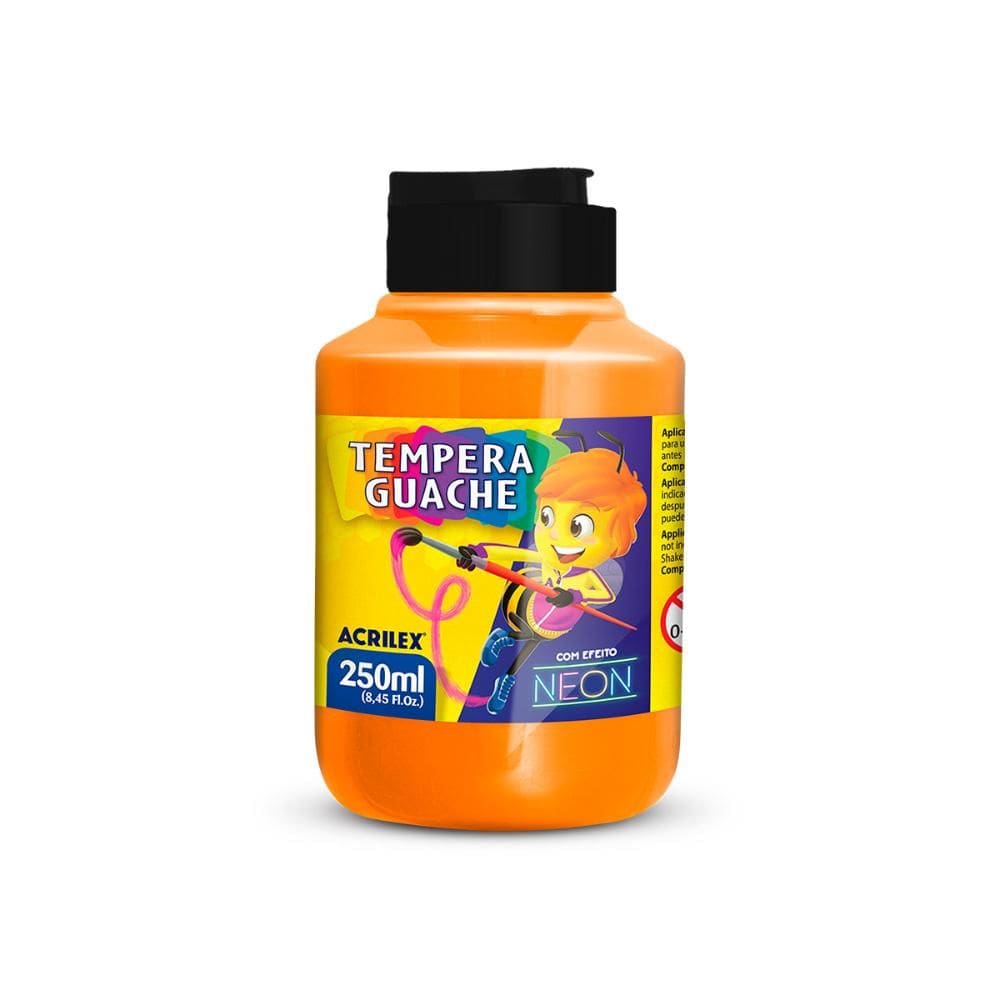 Tinta guache Neon Laranja 250ml 0105 - Acrilex