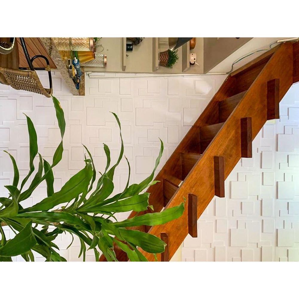 1 Placa Revestimento 3D Decorativo 50 X 50 Parede Quadratto