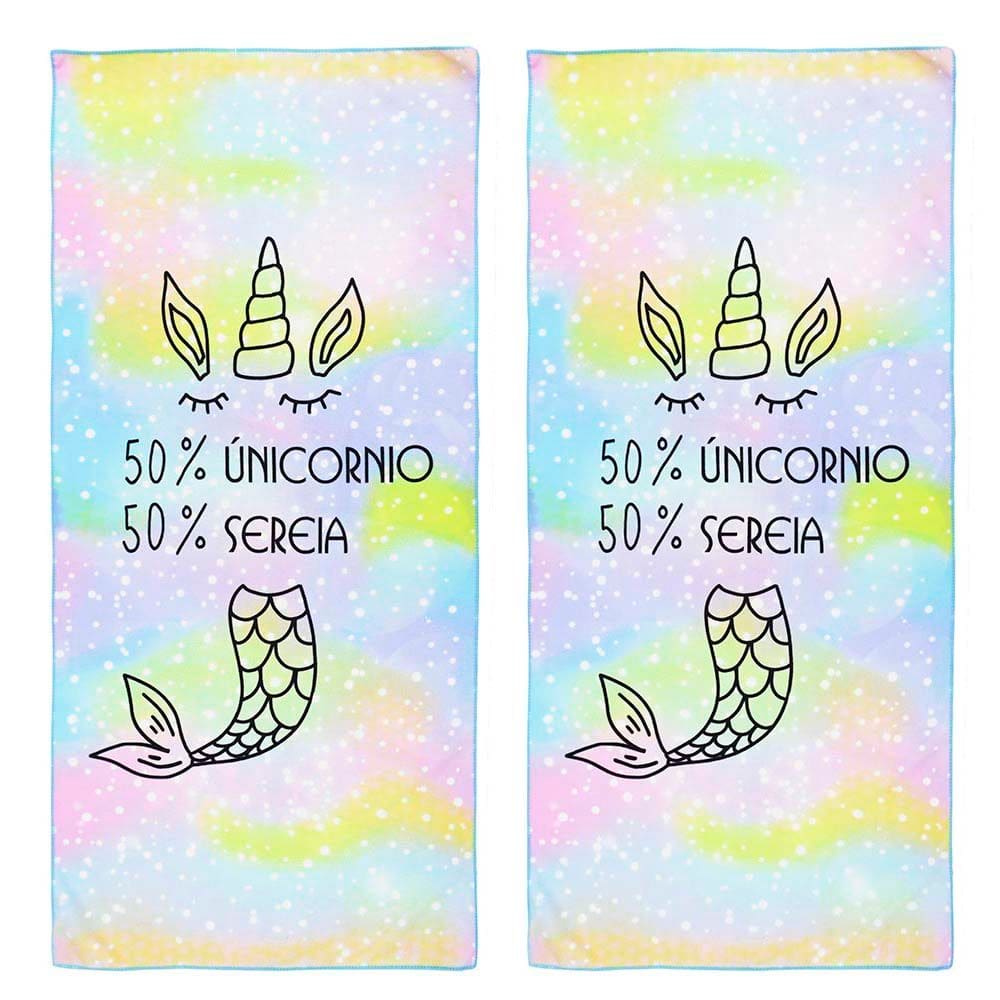 Kit 2 Toalhas de Praia Aveludada 140cmx70cm Mistica Sultan