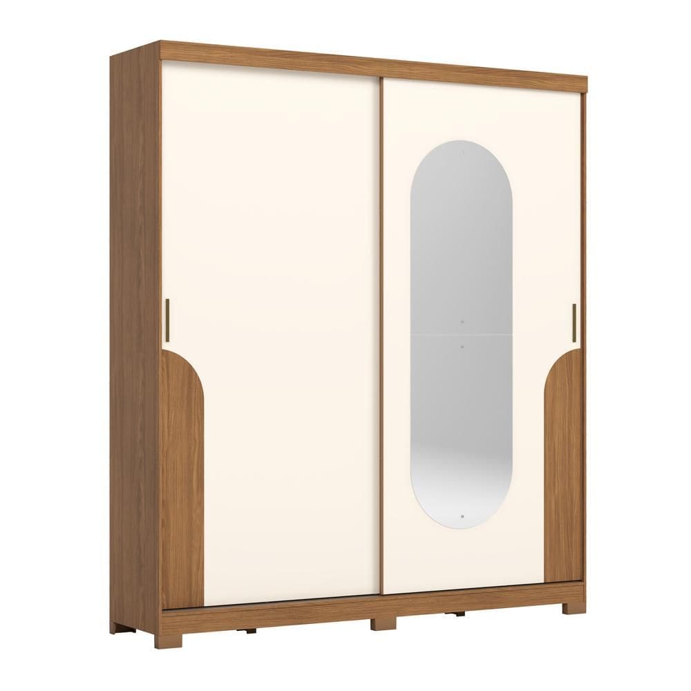 Guarda Roupa Talles 2 Portas 3 Gavetas  Nature/Off White