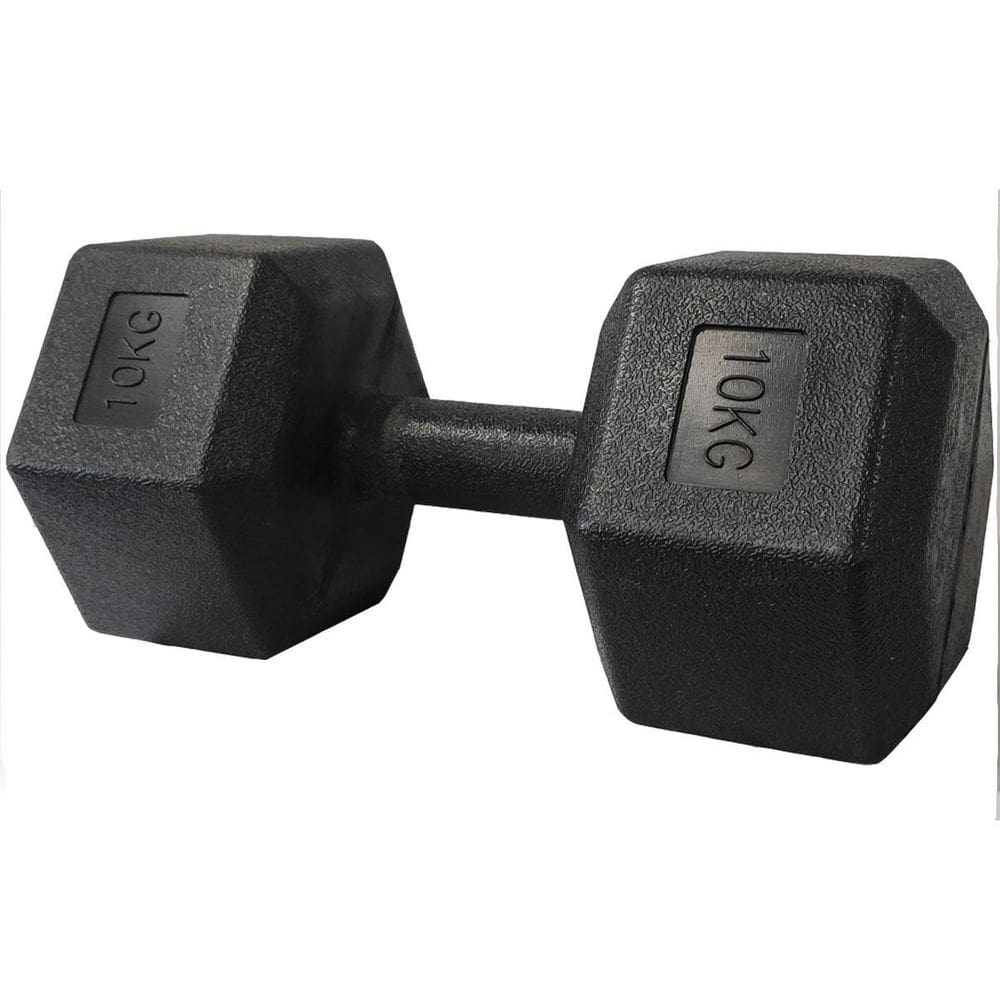 Halter Dumbbell Pvc Sextavado - 10Kg