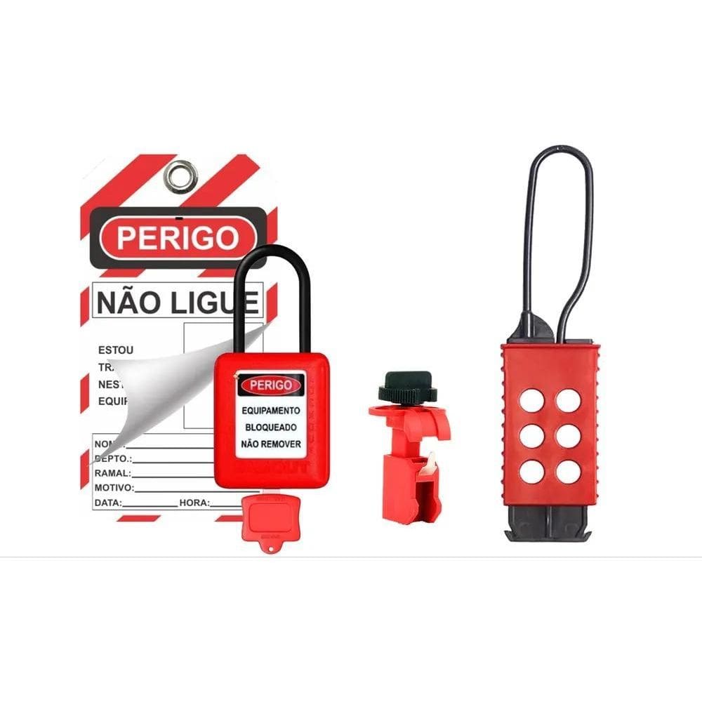 Kit Bloqueio Eletricista Nr10 / Garra/Cadeado/Disj/Cartão Id