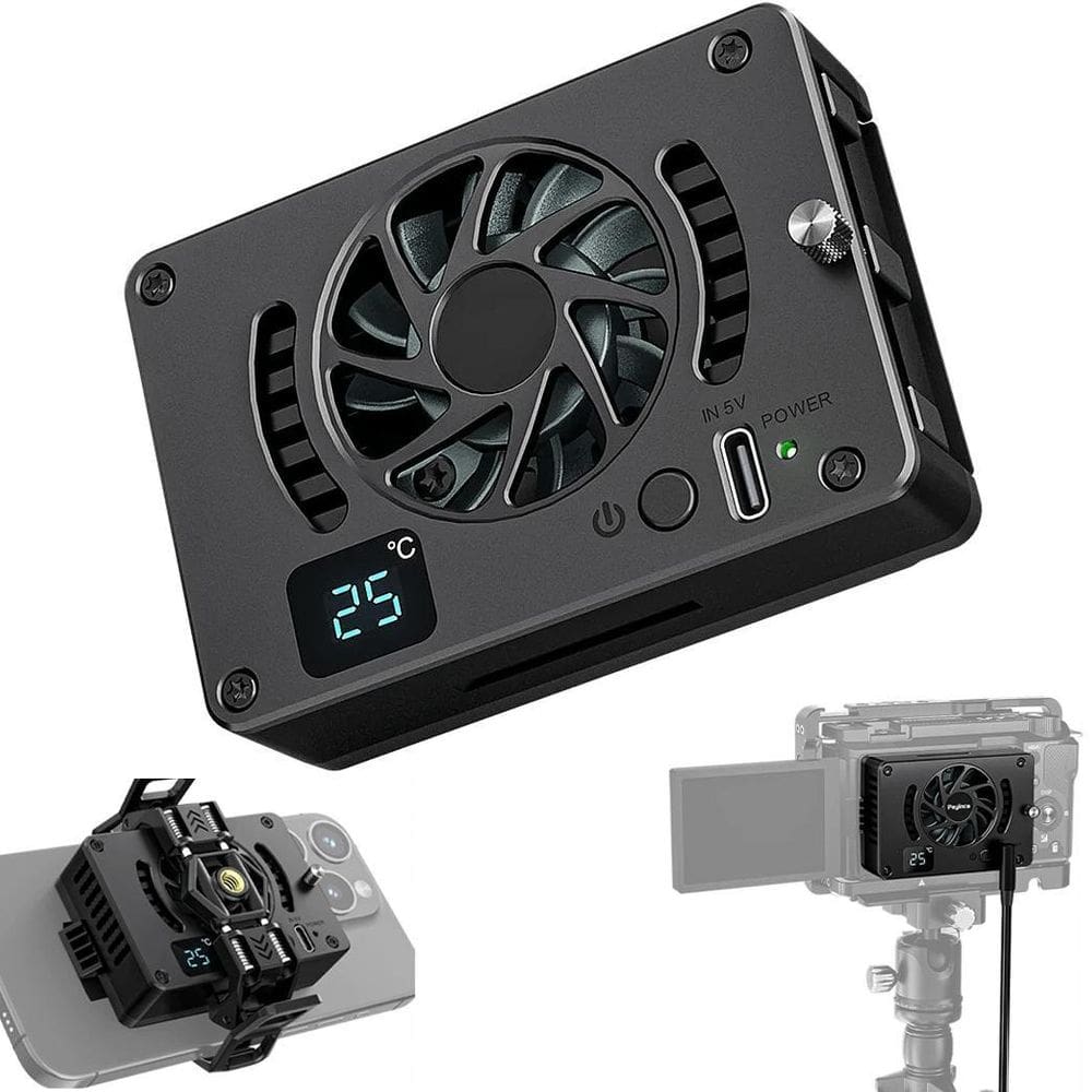 Cooler Fan Câmera E Smartphones Fs10 Resfriador Com Display