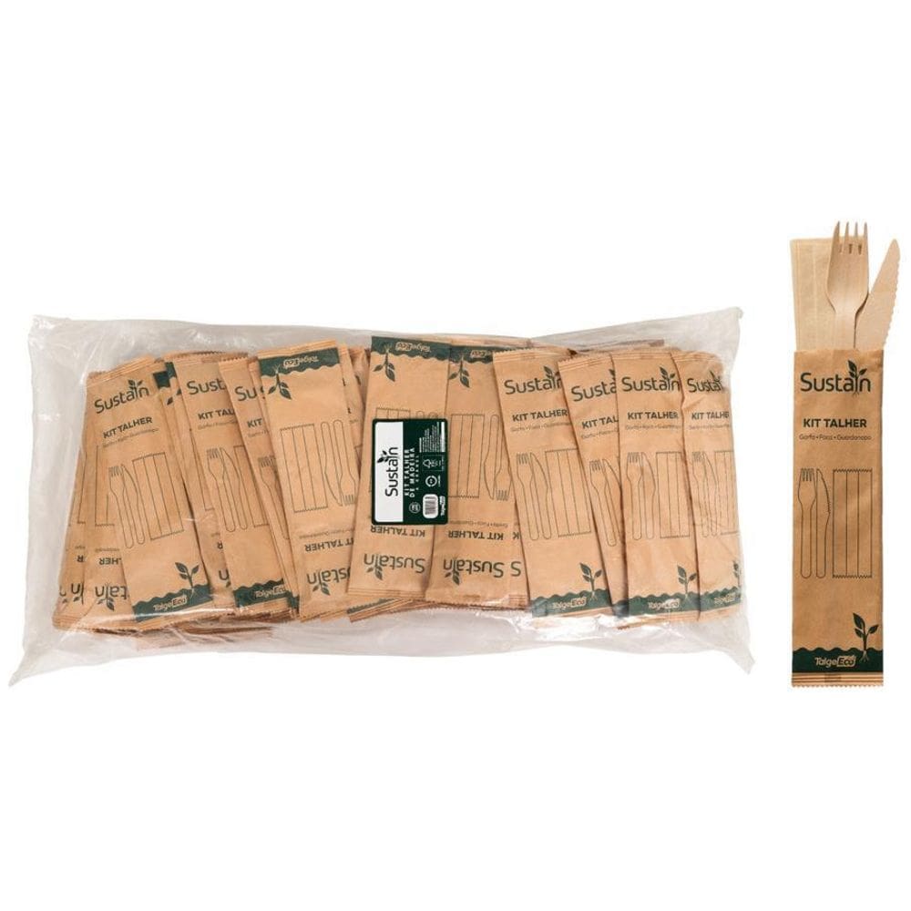 Kit Talher De Madeira A Granel 100Un Sustain