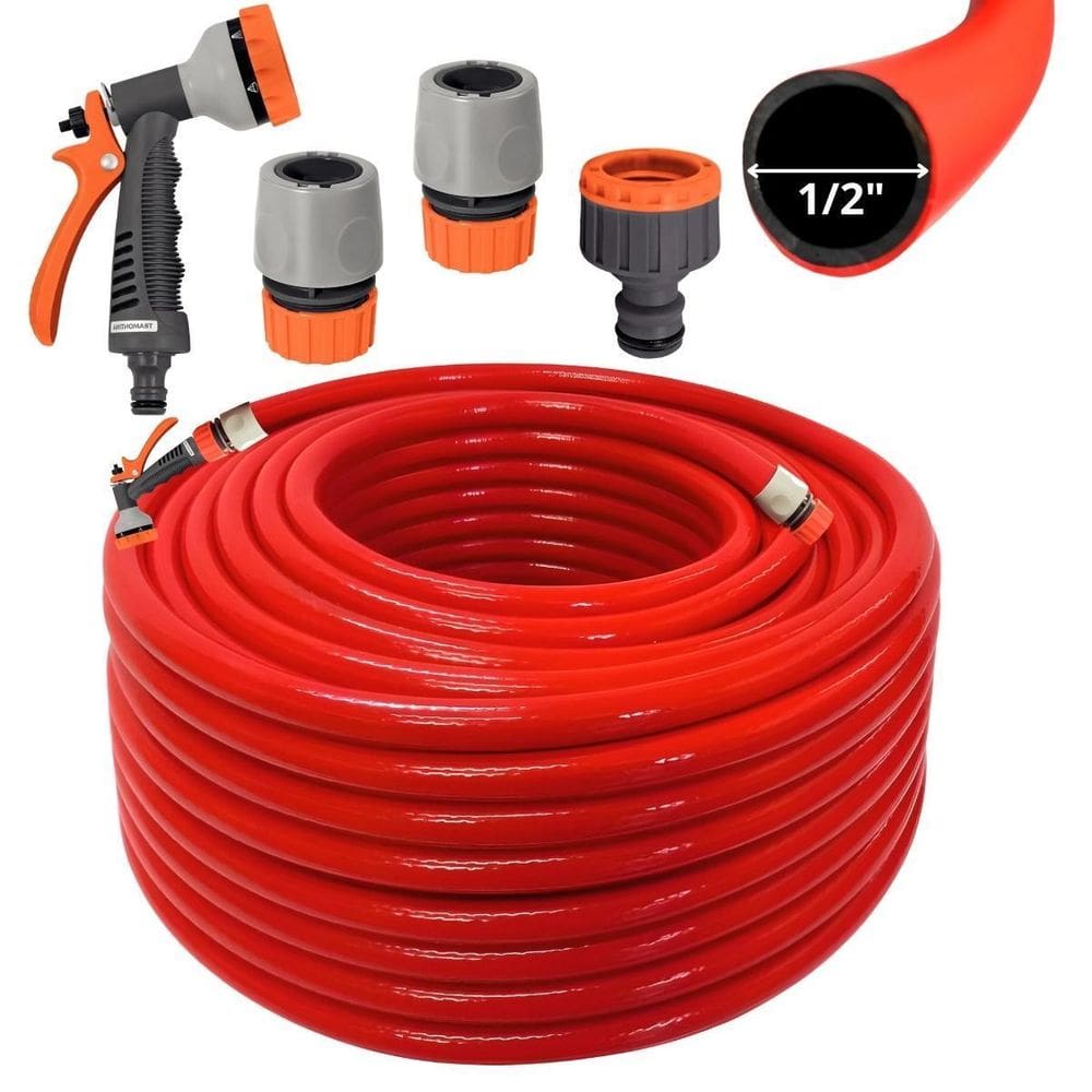 Mangueira 50M + Esguicho Hidropistola + Engate Rápido + Bico