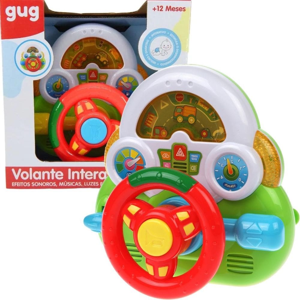 Brinquedo Meu Primeiro Volante Com Luz E Som-1249Shiny Toys