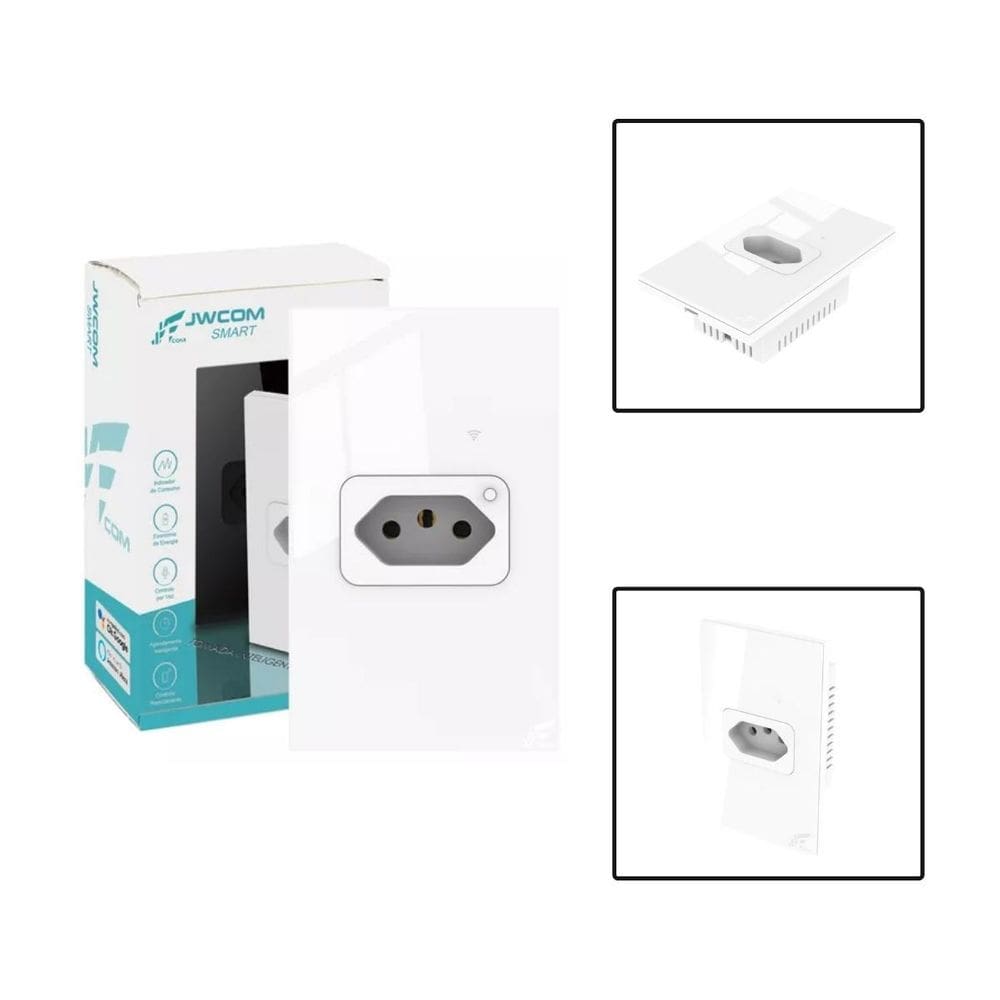 Tomada Inteligente Modular De Parede Para Embutir 20A