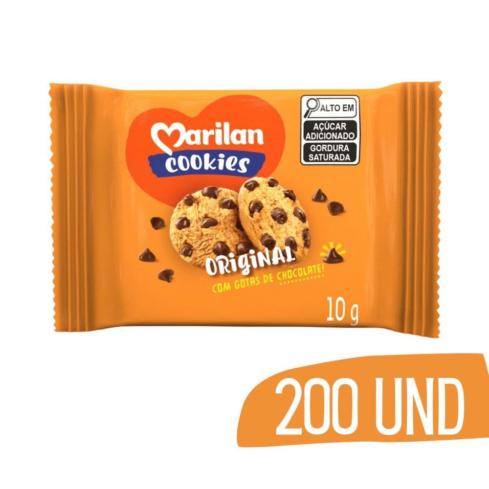 Biscoito Cookies Sache  Marilan 10G - 200 Und