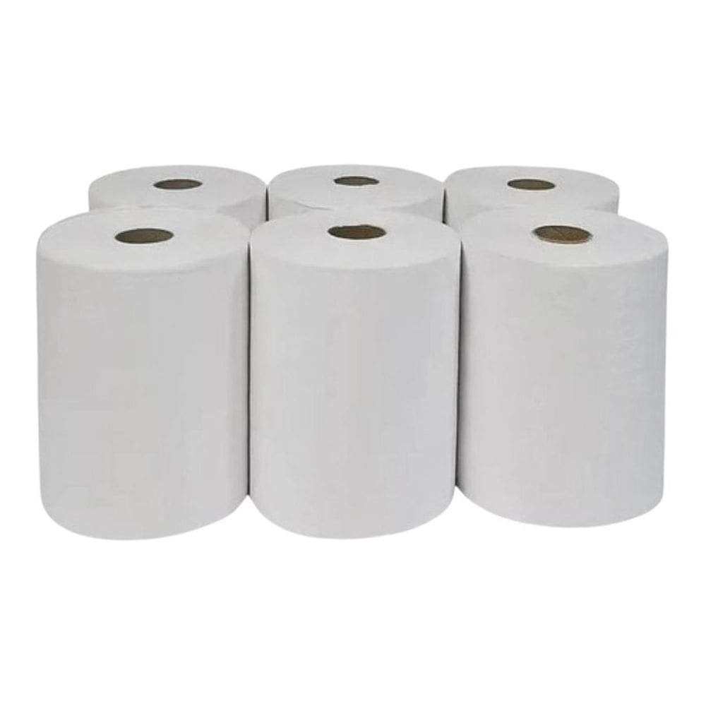 Papel Toalha Bobina Slim 6 Rolos 20Cm X 200M Branco Luxo