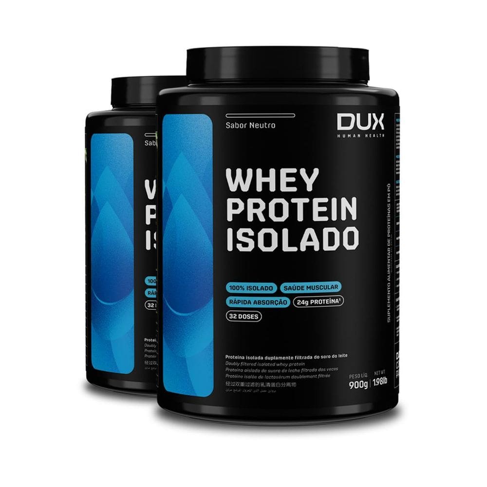 Kit 2 Whey Protein Isolado Dux Neutro 900G