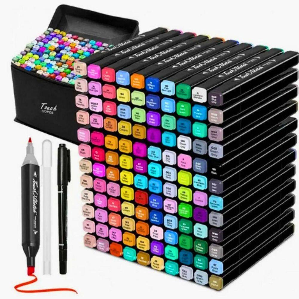 Marcadores Canetinhas Coloridas Ponta Dupla Estojo 24 Cores