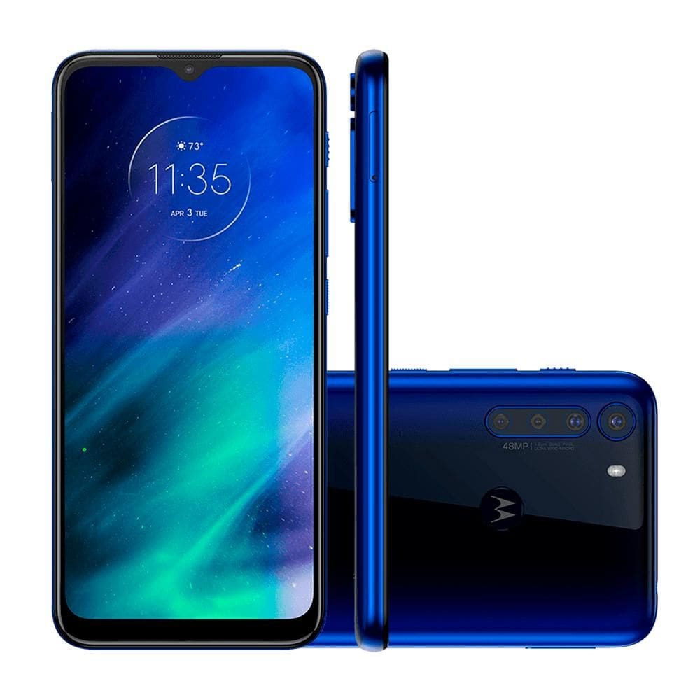 Usado: Motorola One Fusion 128GB 4GB Azul Safira Android