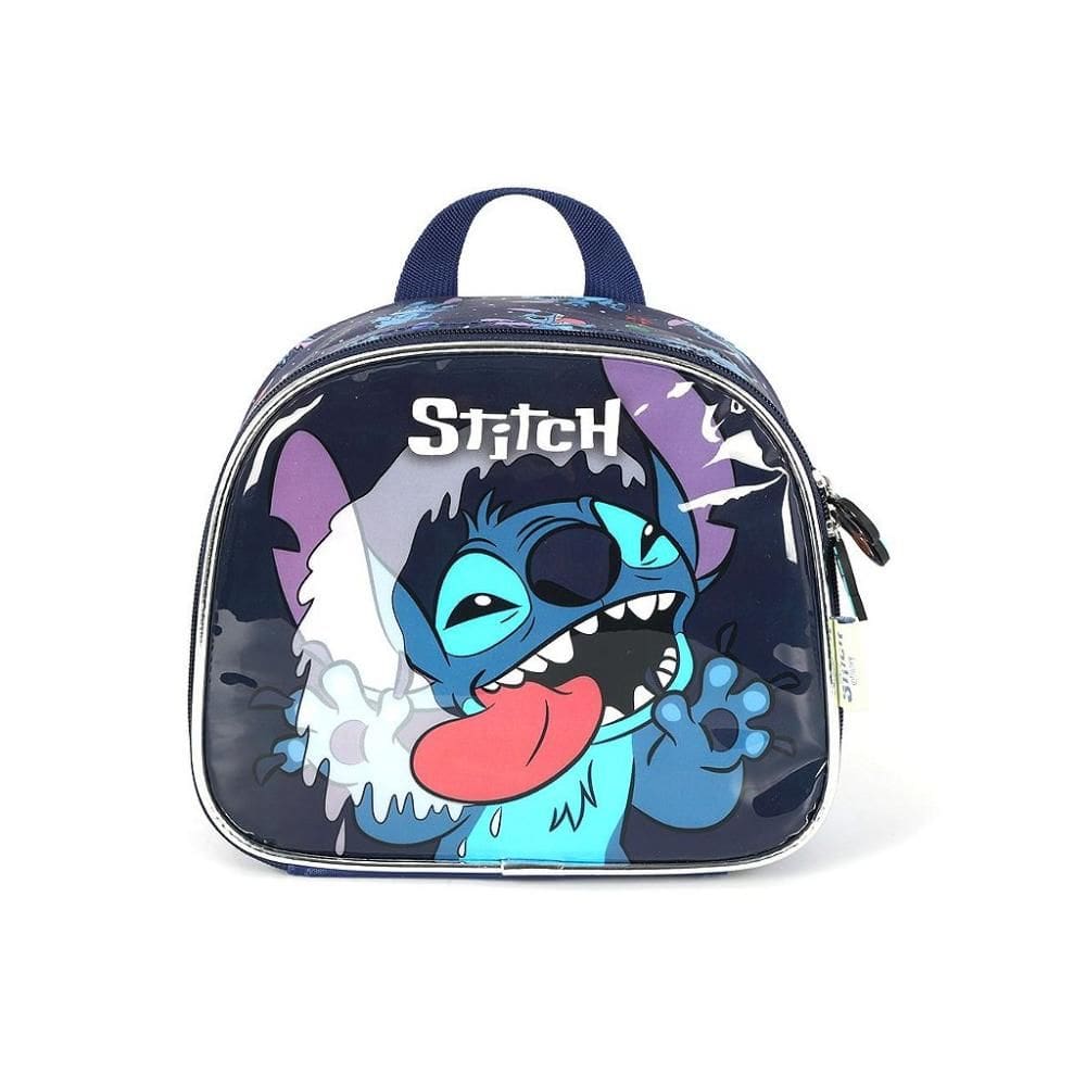 Lancheira Escolar Luxcel Stitch Crazy Azul
