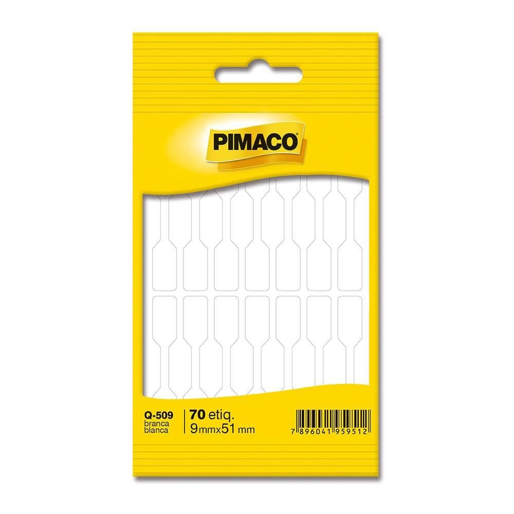 Etiqueta adesiva Q-509 retangular branca - Pimaco