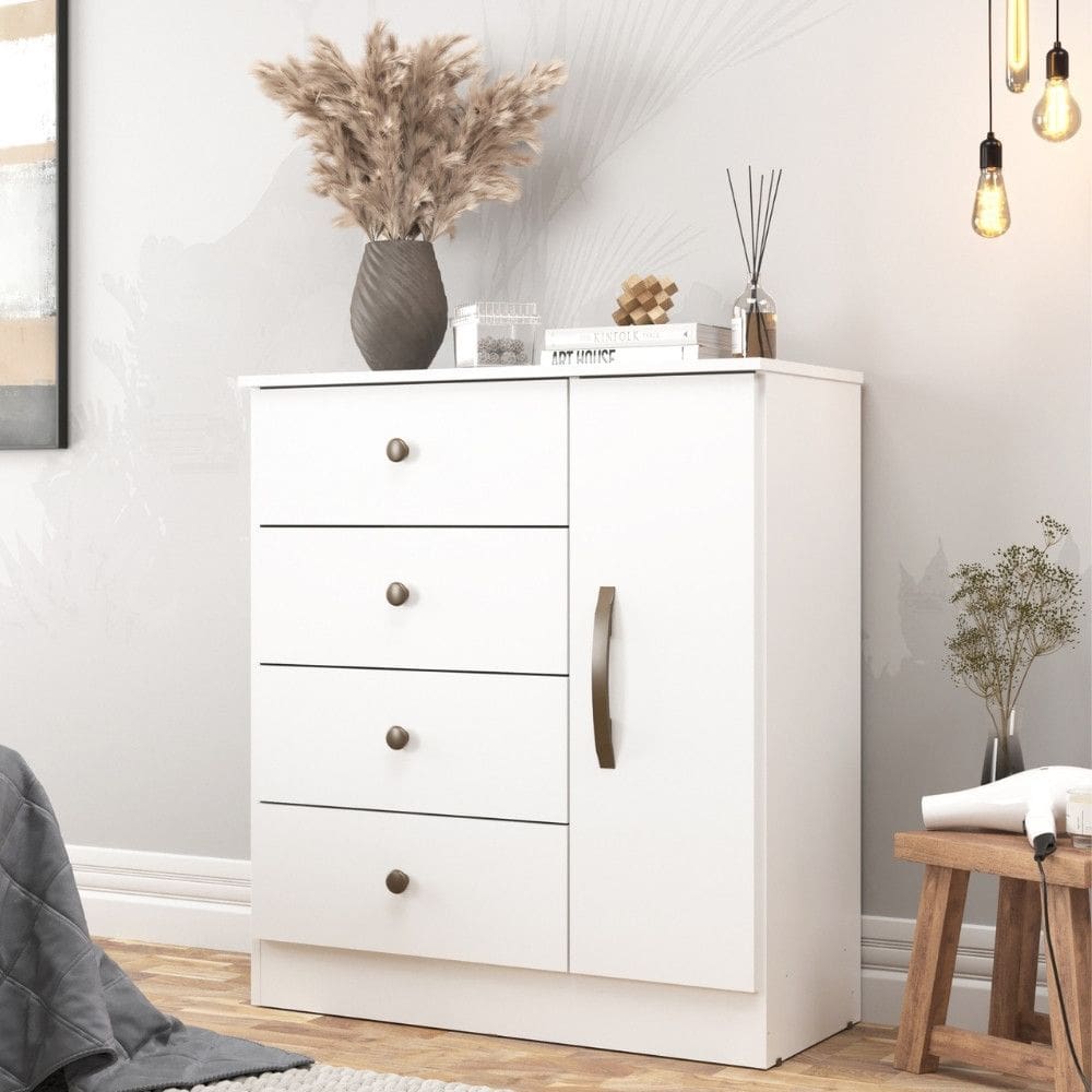 Cômoda 1 Porta 4 Gavetas Lisboa Móveis Sul