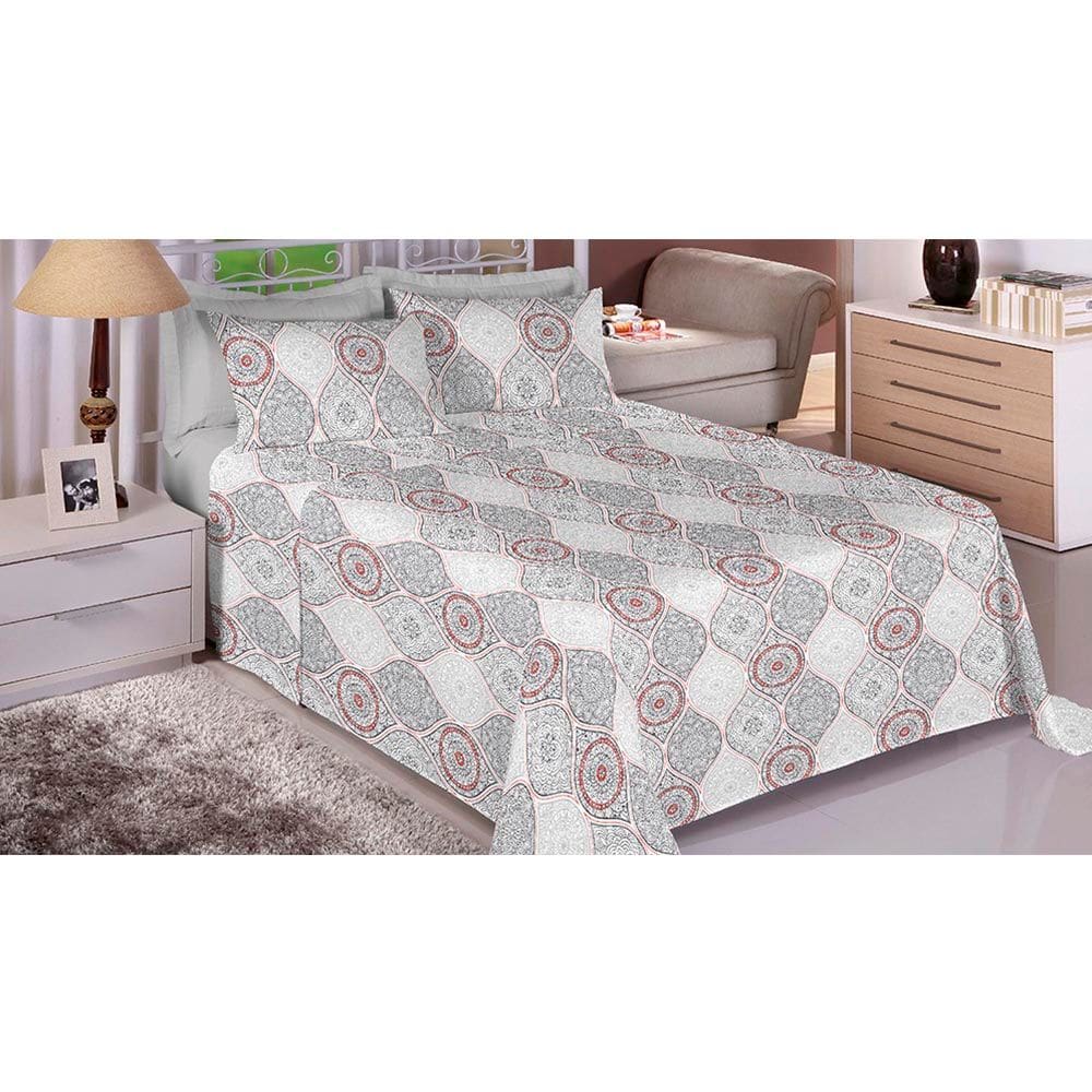 Jogo de Cama Casal 4 Peças 130 Fios Raul Sonhare Sultan