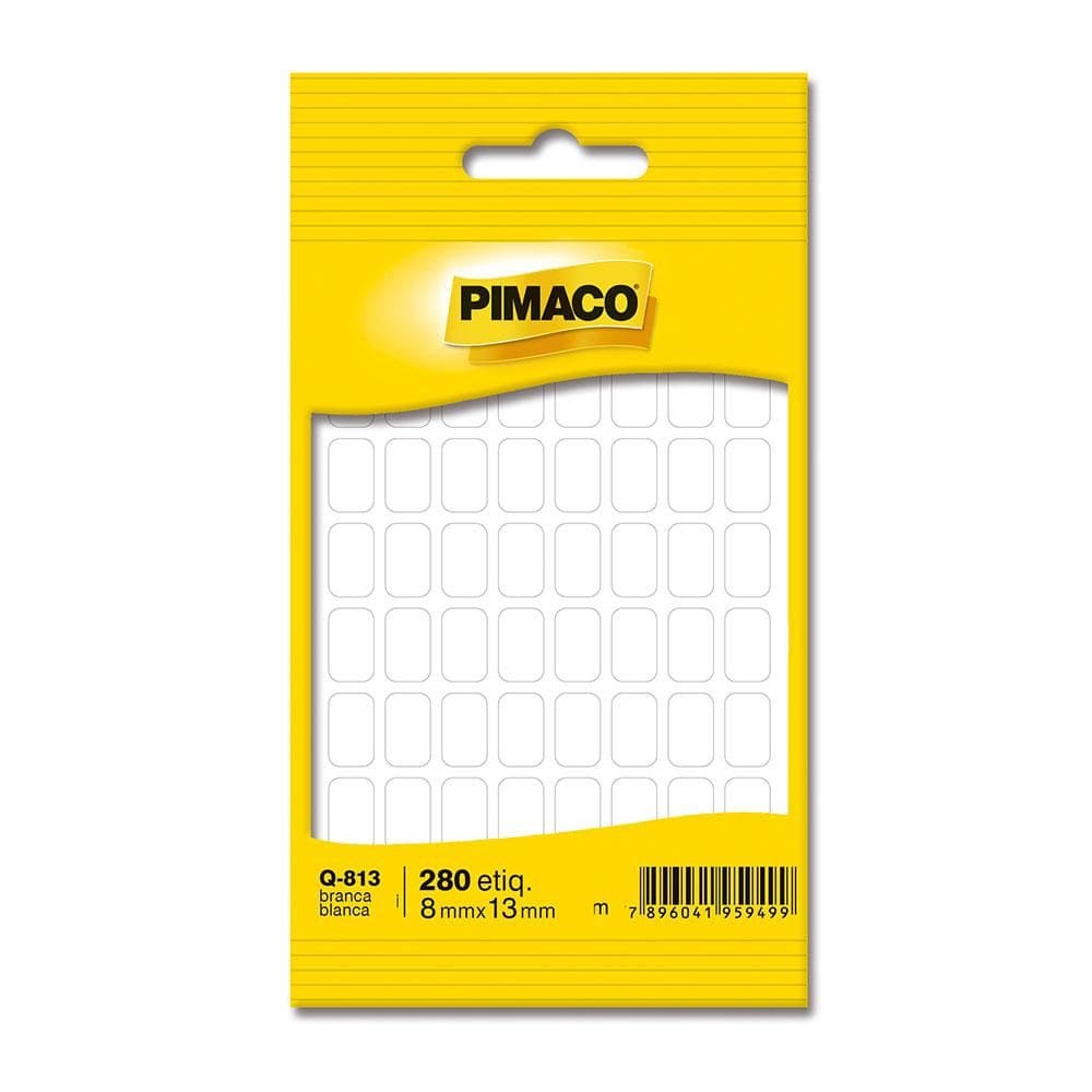 Etiqueta adesiva Q-813 retangular branca - Pimaco