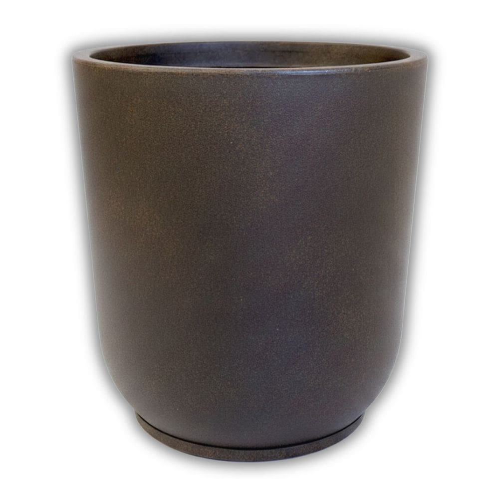 Vaso Cilindro Com Prato (37x43) Cor Café OVASO