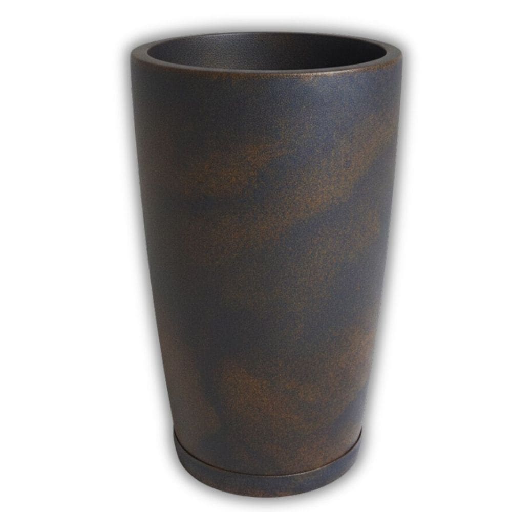 Vaso Cone Com Prato (35x55) Cor Café OVASO
