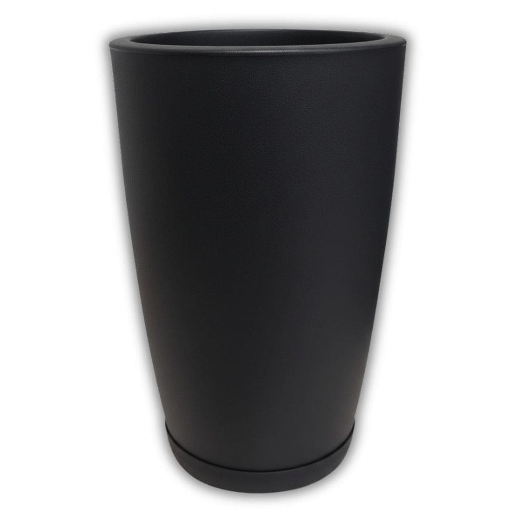 Vaso Cone Com Prato (35x55) Cor Carvão OVASO
