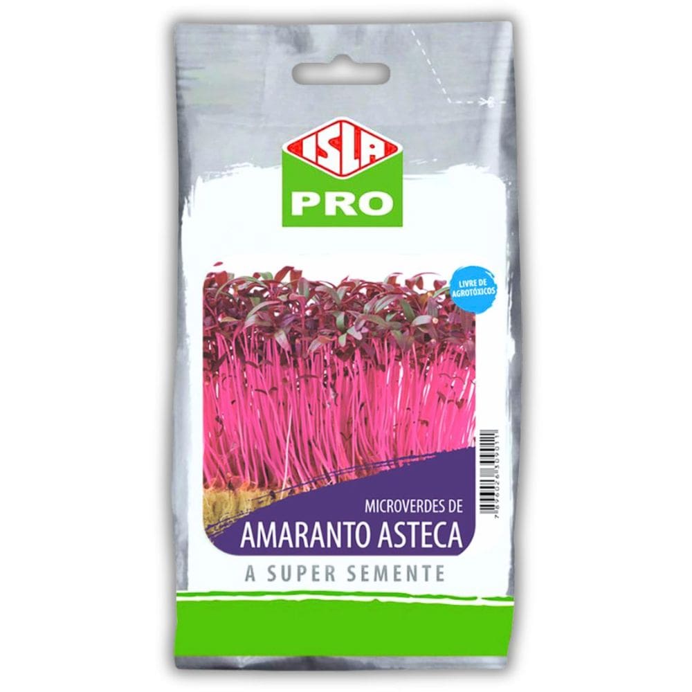 Semente Broto de Microverdes Amaranto Asteca (100g) ISLA