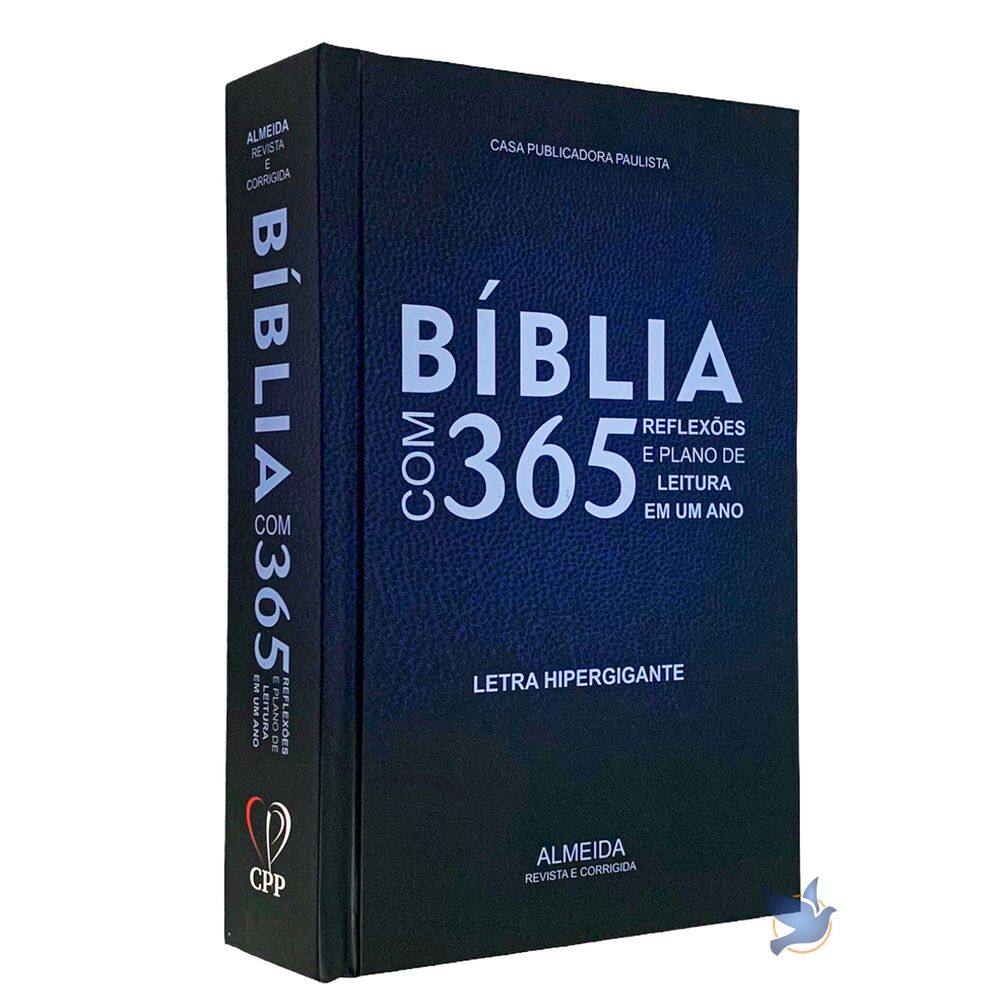 Bíblia com 365 Reflexões e Plano de leitura em um Ano Azul