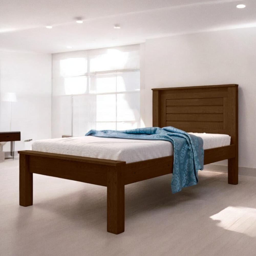 Cama Solteiro Confortável e Moderna Luz Malbec