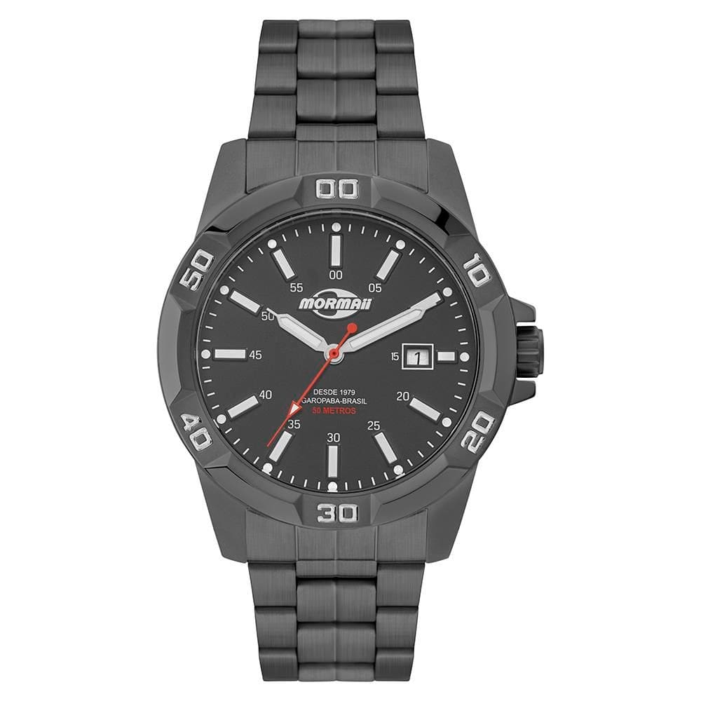 Relógio Mormaii Masculino Ref: Mo2317ah/1c Esportivo Aço Grafite