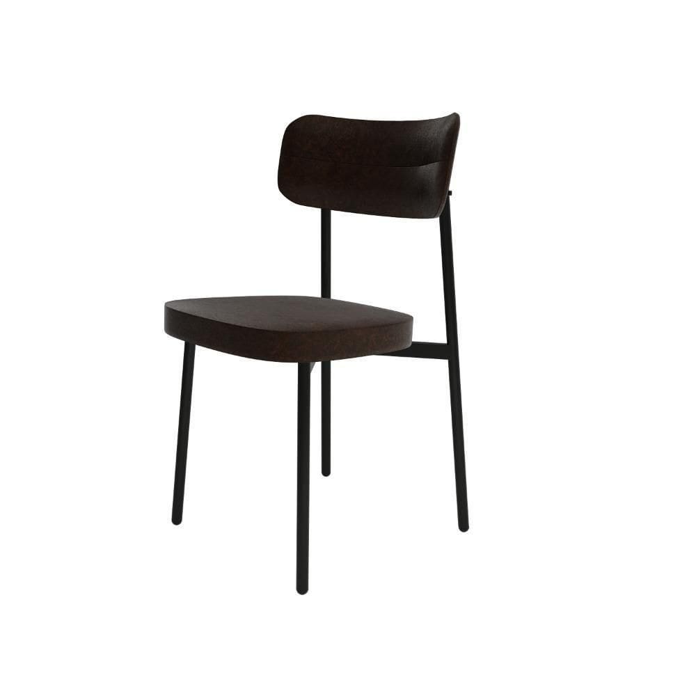 Cadeira Alloa Fixa Com 4 Pés 50 X 44,7 X 83,8 Cm Com 1 Un. Courino Café Courino Café