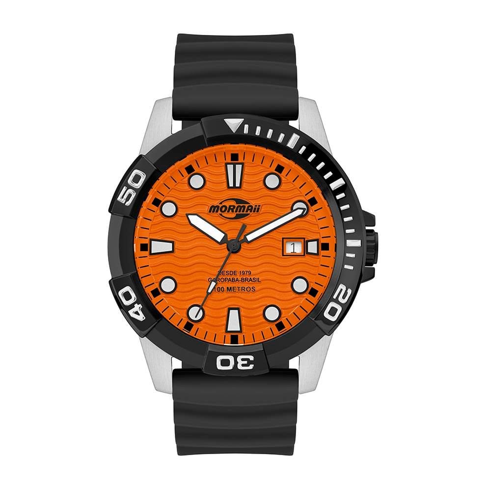 Relógio Mormaii Masculino Ref: Mo2317ak/2l Esportivo Aço Prateado
