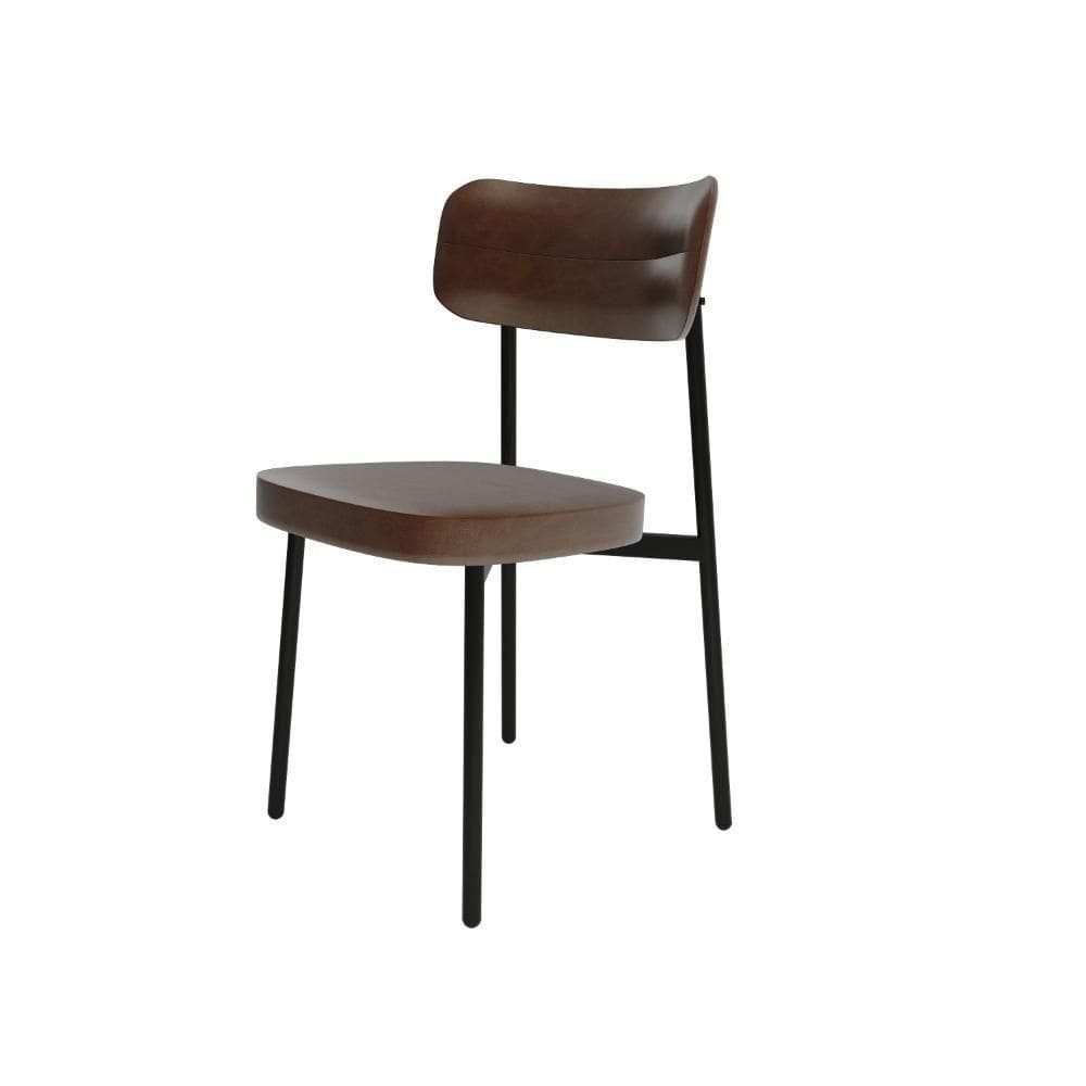Cadeira Alloa Fixa Com 4 Pés 50 X 44,7 X 83,8 Cm Com 1 Un. Courino Whisky Courino Whisky