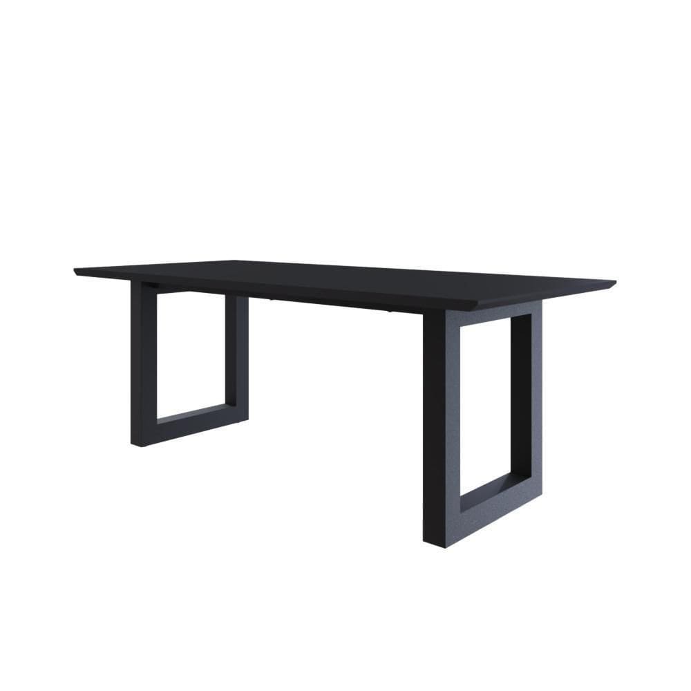 Mesa De Jantar Bronx Rg2 200x90x77cm Brmj9200rg2 Preto Tx - Preto Tx/