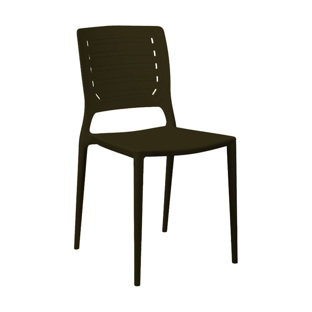 Cadeira Empilhável Saturno Bronze em Polipropileno Acrilys