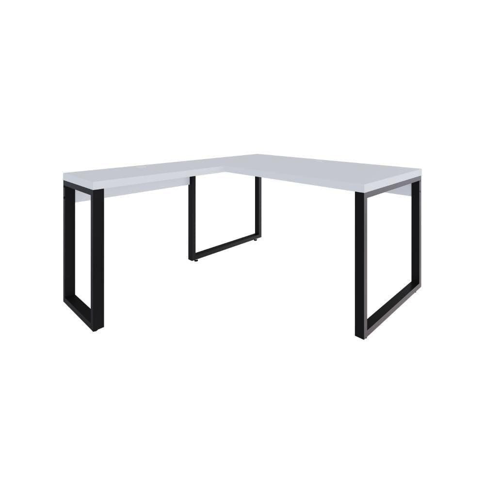 Mesa Em L Diretor 150x160x75cm Yon Branco Tx/